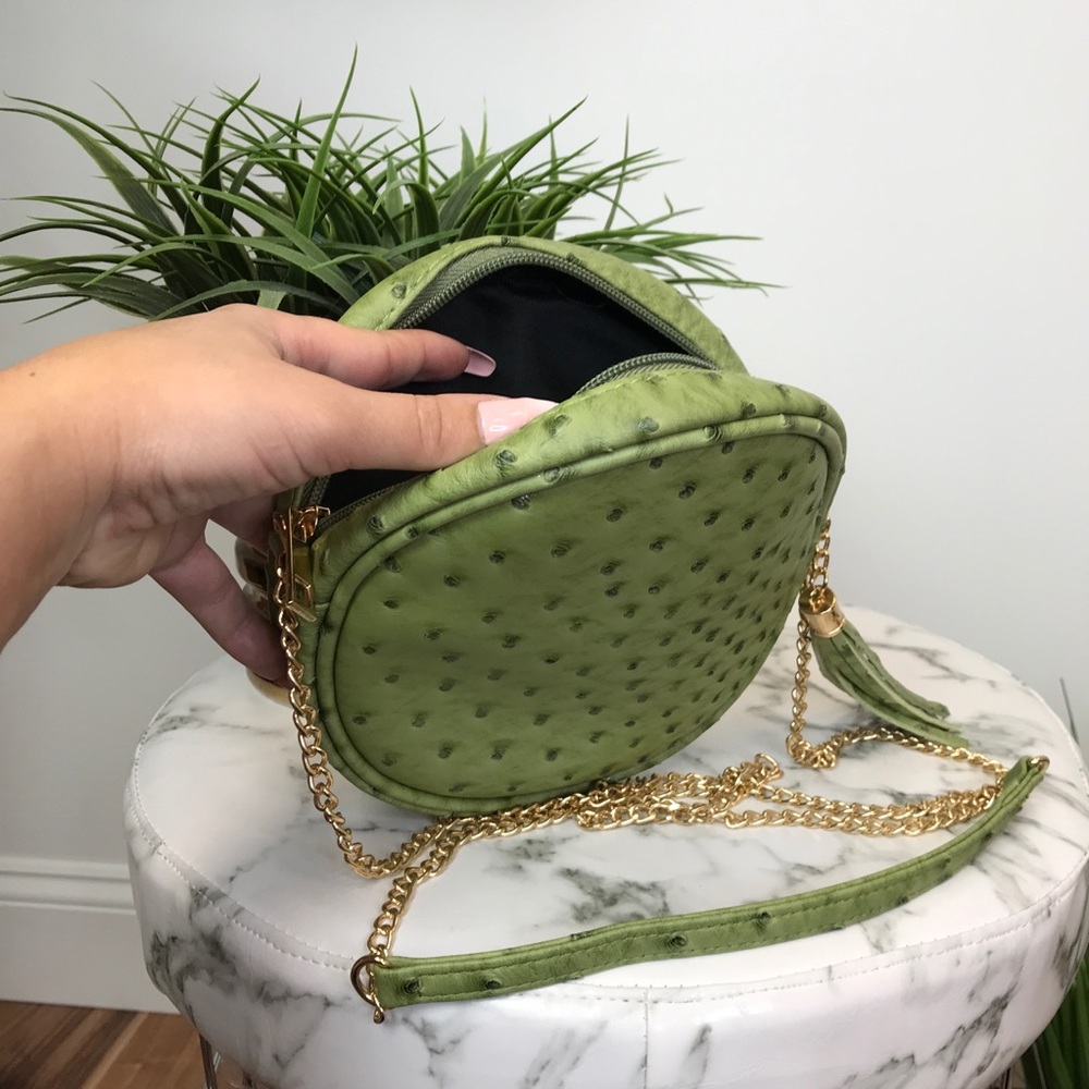 โผ๏ธ Olive Green Mini Shoulder Clutch Bag With Strap - Picture 2 of 7